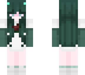 green hair cool girl desing