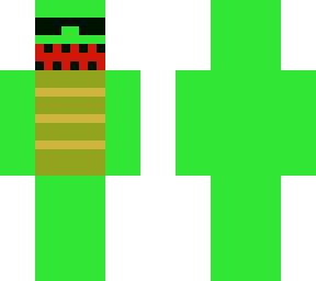 green monster with sunglasses