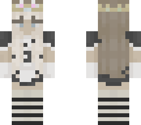 my minecraft skin in a maid suit ;-;