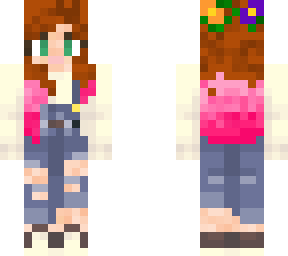 overalls and flower crown