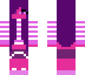 pink ender girl with purple hair