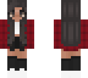 poppy wearing a red plaid jacket