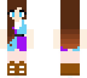 purple and blue girl cute girl