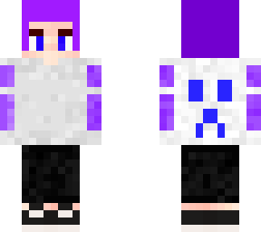 purple hair boy skin
