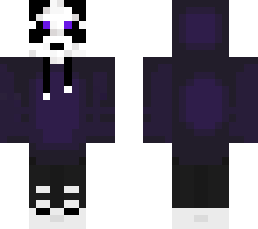 purple panda with hoodie