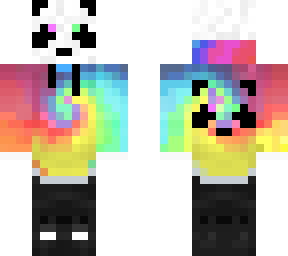 rainbow tie dye panda