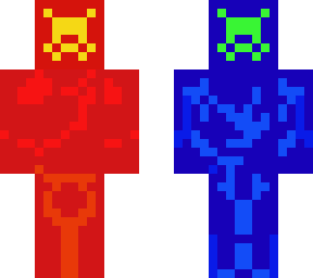 red and blue