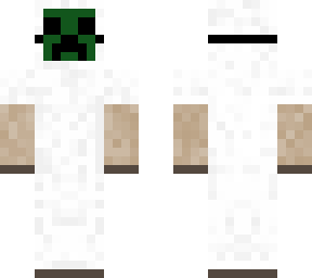sheep man with a creeper mask on