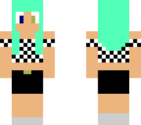 teal girl w multicolor eyes