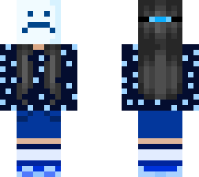theiceystars // girl with mask with black hair, sad face mask, slim  (fixed)