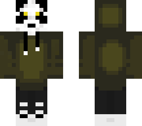 yellow panda with hoodie