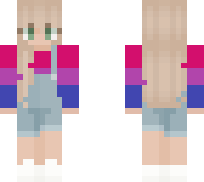 bi pride flag overalls