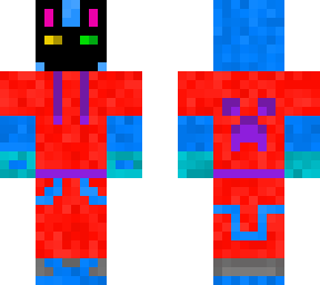 blue creeper with black bunny mask