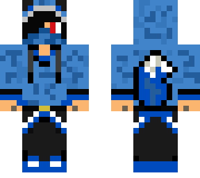 blue wolf with mask