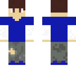 cool boy with blue clothes