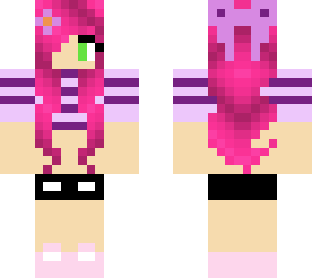 cute pink haired girl