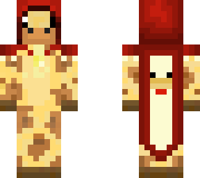 giraffe in red cloak