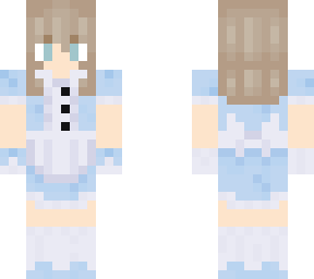 powder blue dirty blonde girl maid dress