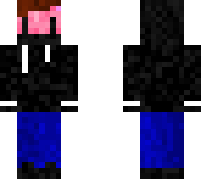 the very normal boy with a black sweater and a purpel jens with black and red sh