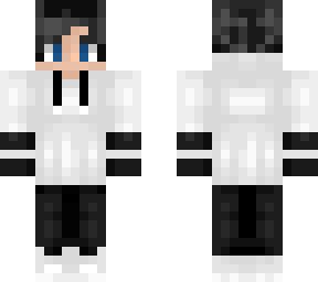white hoodie.