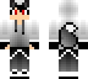 white to gray wolf boy