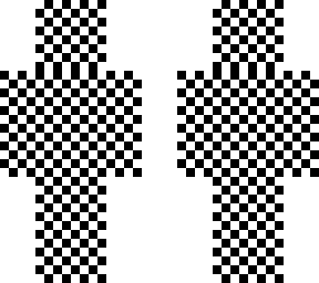 black white