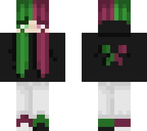 creeper girl with different haircolors