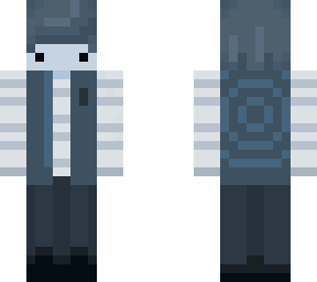 dark blue pastel person