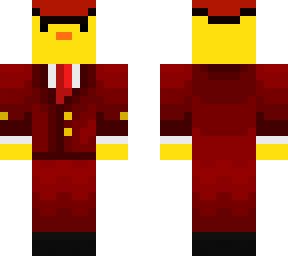 duck in a red suit with hat
