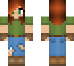 farmer girl brown hair