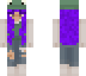 frog girl w purple hair.