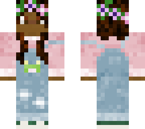 frog overalls girl