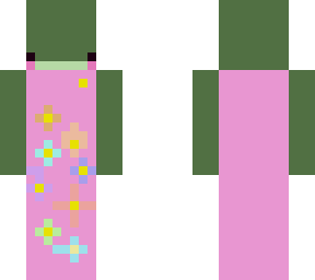 frog with flower dress
