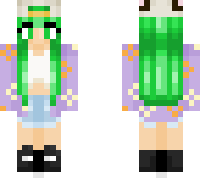 girl in hawaiian shirt with panda hat
