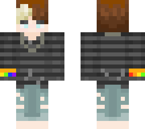 grunge-y person w/ casual pride/ally ship // fixed