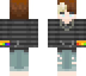grunge-y person w/ casual pride/ally ship