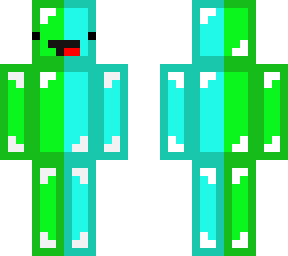 half cyan, half green skeppy