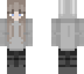 hoodie girl, but gray