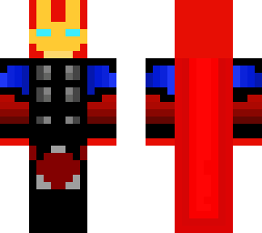 i madde this mixture of ironman,spiderman,thor,antman skin