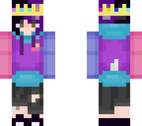 purpled hoodie w/ crown