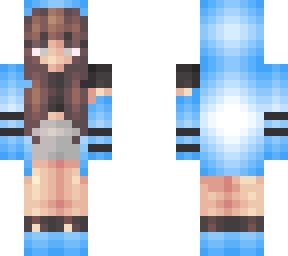 skin ragazza azzurra