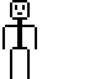 stickmen with a mouth