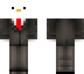 white duck in a suit
