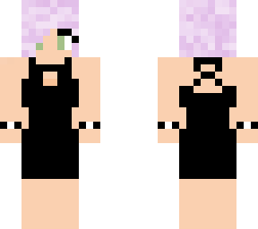 woman in a black dress