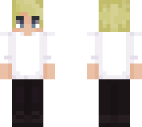 blonde boy white t shirt