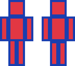 blue and red
