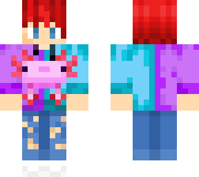 boy with red hair and axolotl jumper