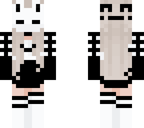 bunny mask girl with white checkered shirt