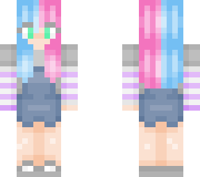 cotton candy girl in overalls v2