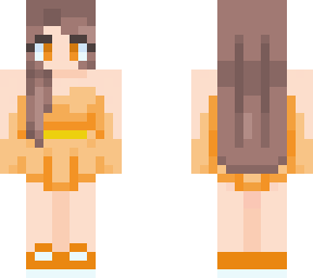 cute girl with peach romper